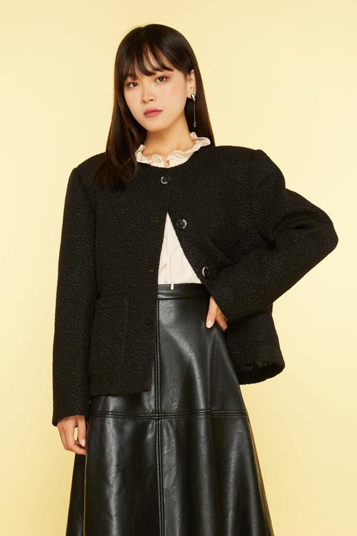 Kai & Kiera 简约无领仿羊驼呢外套 11283 商品图0