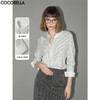 COCOBELLA[莱赛尔]高知彼得潘领条纹衬衫女春通勤衬衣SR7002 商品缩略图0