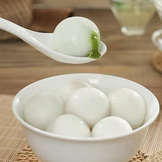 福家婆大黄米黑芝麻汤圆/龙井茶风味汤圆 400g/袋 个大料足 香弹绵密 一咬流心 糯叽叽杂粮汤圆元宵 商品图11