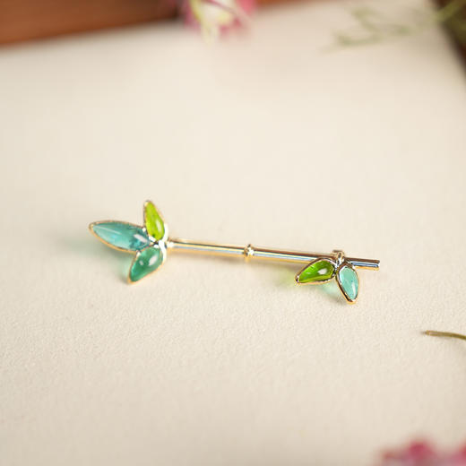 订购5个月到｜Gripoix Paris-Bamboo-竹节 胸针［法国设计师］ 商品图2