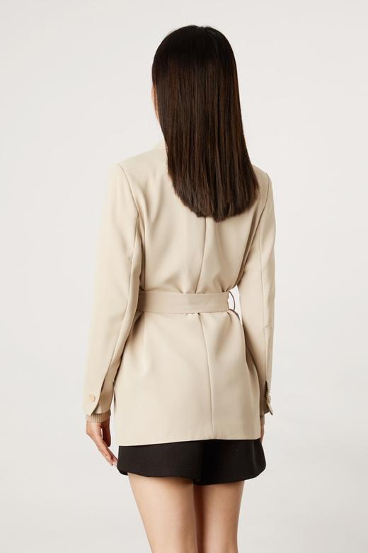 ESTELLICA 收腰绑带杏色西装外套 11132 商品图2