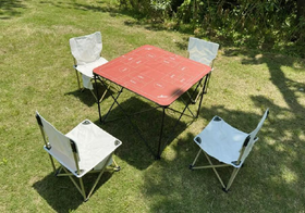 洛得兰德大号掼牌桌+桌垫+4把便携椅子