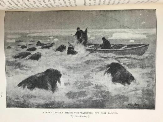 1898年 弗里乔夫·南森《极北之旅》（全2卷） 约百幅插图 漆布精装18开 商品图8