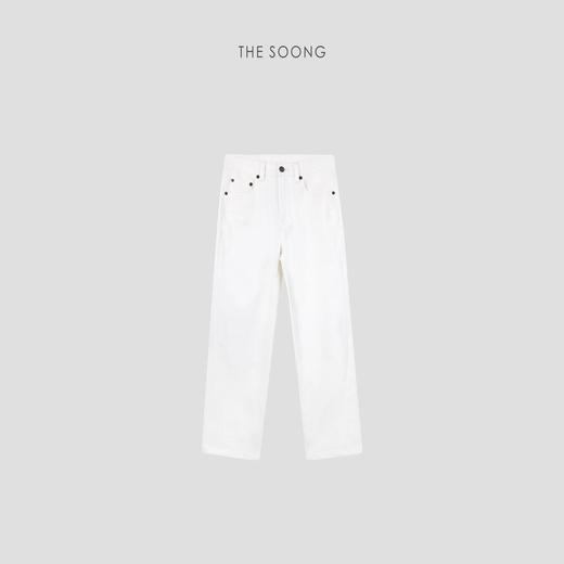 THESOONG|"白牛2.0"赛络纺双芯加软白色中腰弹力牛仔裤女HBNZ6364 商品图6