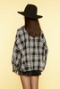 Kai & Kiera 时尚率性黑白格纹衬衣 11356 商品缩略图2