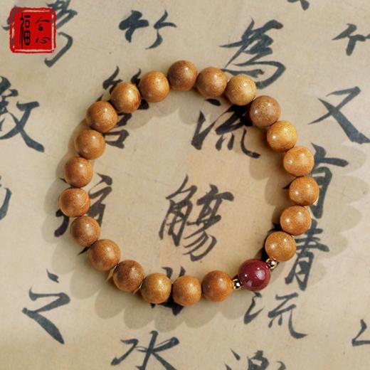 【黄老师推荐】天然老桃木朱砂手链 商品图0