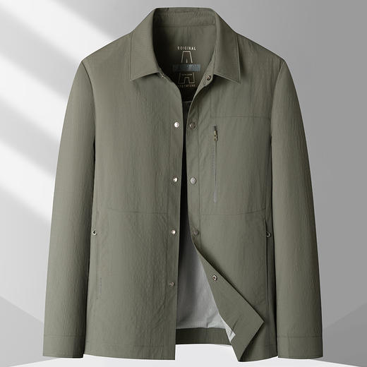 【新款DKP】大依优型大码男装翻领夹克外套加肥加大胖子休闲商务上衣大号百搭潮流 商品图0