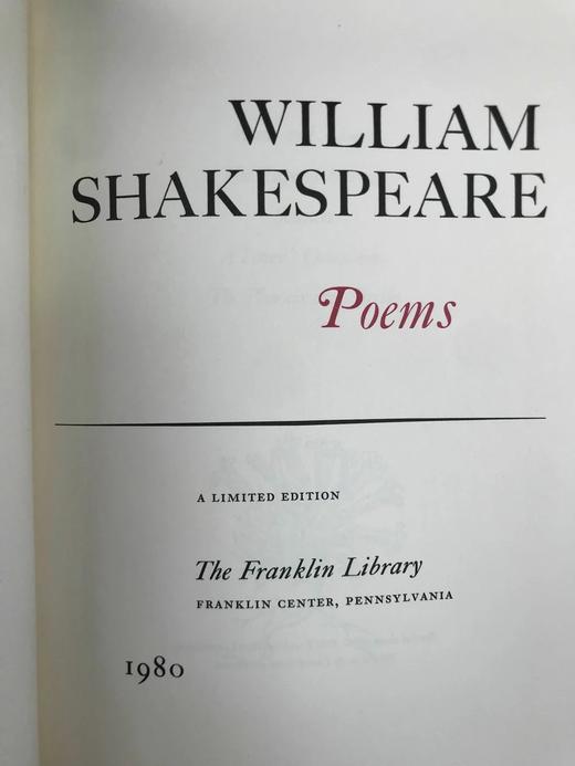 限量版！莎士比亚诗集 配插图 豪华皮装18开 商品图3