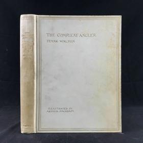 鬼才拉克姆签名限量版！1931年 沃尔顿《钓客清话》 12幅彩色与大量黑白文间插图 全犊皮（vellum）精装16开