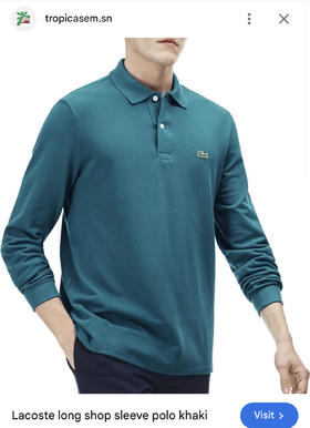 L.A.C 弹力 小标刺绣长袖翻领POLO衫 CX194