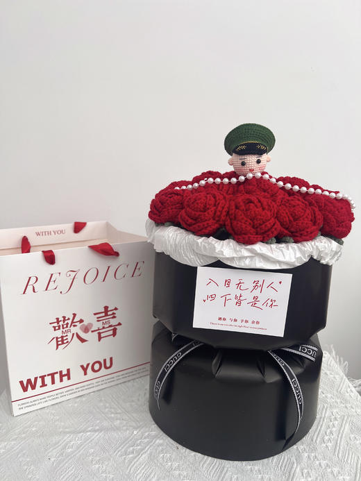【DIY纯手工钩织19朵大玫瑰花束】纯手工钩织情人节送礼花束（手工产品不支持退换）LQQ 商品图3