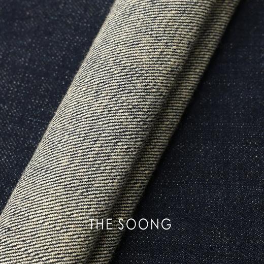 THESOONG‘量感松弛’闪电竹节纹中腰无弹牛仔裤HBKZ5948 商品图3