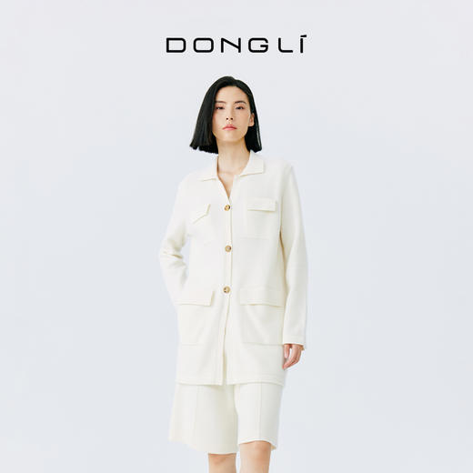 东黎 • 山羊绒春季女士翻领开衫 4778 商品图0