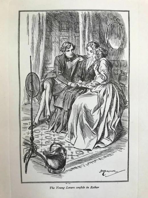 1903年 狄更斯《荒凉山庄》 H.M.布洛克8幅插图 漆布精装大32开 商品图4