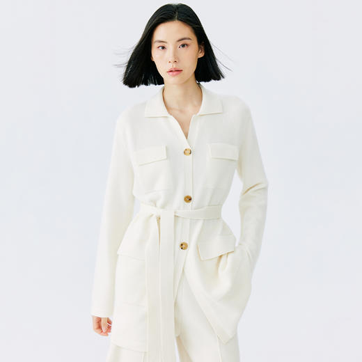 东黎 • 山羊绒春季女士翻领开衫 4778 商品图2