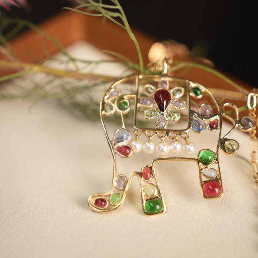 北京仓｜Gripoix Paris-Classic-彩象（小号） 水果冰淇淋色 项链［法国设计师］ 商品图2