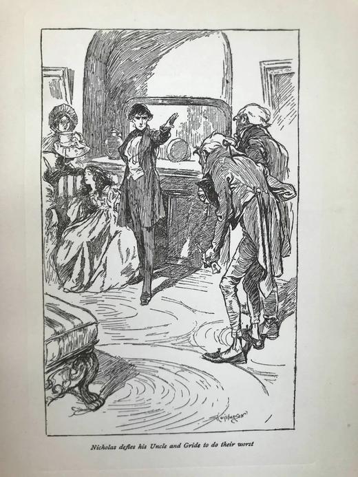 1903年 狄更斯《尼古拉斯·尼克贝》 8幅插图 漆布精装大32开 商品图11
