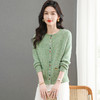 CC-89-2527小个子毛衣外套女士2025春季新款条纹洋气针织衫开衫短款上衣外搭 商品缩略图3