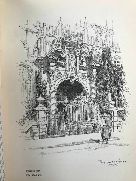 1909年 安德鲁·朗格《牛津风物志》 数十幅插图 漆布精装36开 商品图7