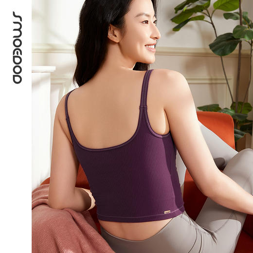 SMOEDOD/水沐伊朵瑜伽运动U型背心气质优雅稳固一体杯50189 商品图1