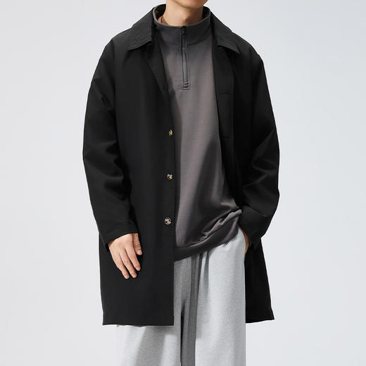 【特大码】【新款DPX】360斤大依优型大码中长款风衣翻领潮流加肥加大码上衣外套休闲男士 商品图2