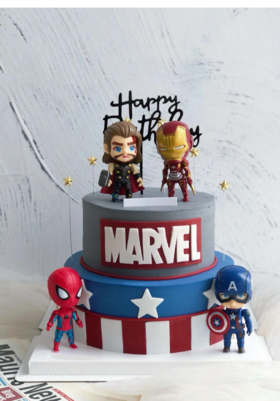 复仇者英雄联盟小双层蛋糕