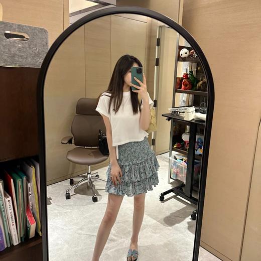 ROMI STUDIO-B 【luxy系列】夏季高腰a字复古绿花色半裙Q3096 商品图1