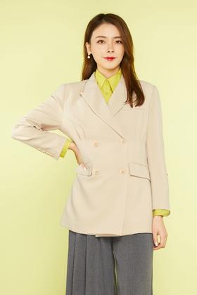 ESTELLICA 双排扣修身西装外套 11367