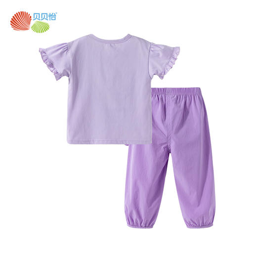 贝贝怡夏季新款女童2025年短袖套装 商品图4