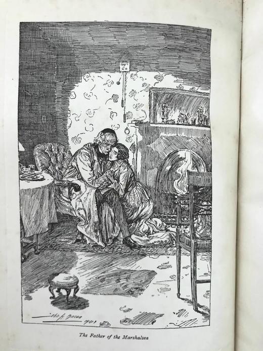 1902年 狄更斯《小多丽特》 8幅插图 漆布精装大32开 商品图3