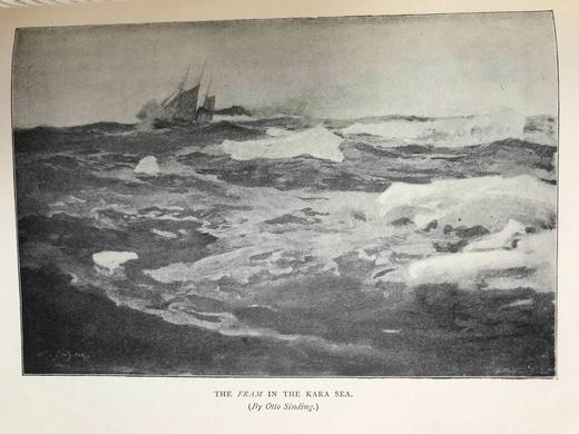 1898年 弗里乔夫·南森《极北之旅》（全2卷） 约百幅插图 漆布精装18开 商品图11