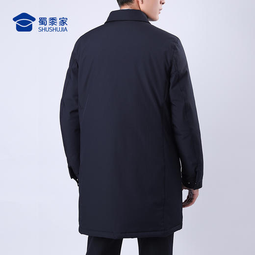 【中长款翻领羽绒服外套】防风保暖羽绒外套 中长款白鸭绒通勤棉服 商品图3