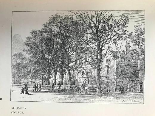 1909年 安德鲁·朗格《牛津风物志》 数十幅插图 漆布精装36开 商品图8