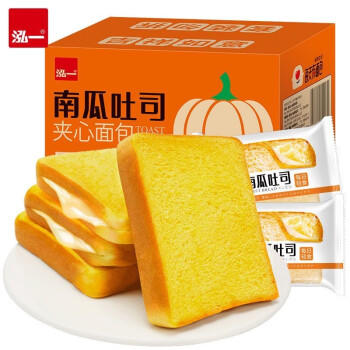 泓一坚果厚切吐司面包 学生早餐面包核桃仁零食品代餐饱腹下午茶620g 商品图2