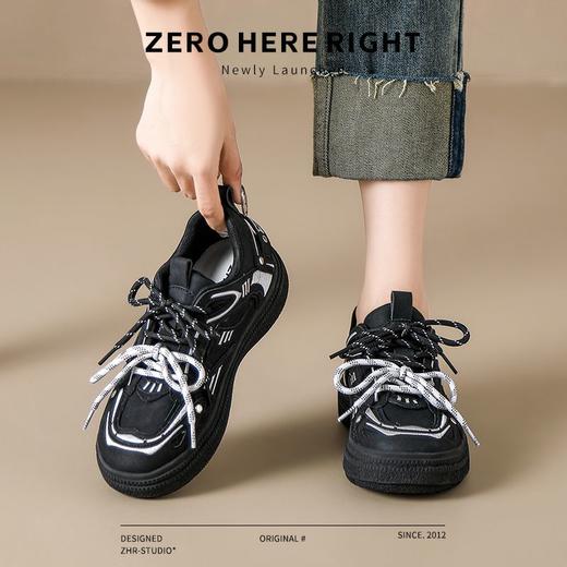 ZHR则则复古德训鞋女2024秋季时尚百搭运动休闲鞋潮流拼色板鞋女 商品图8