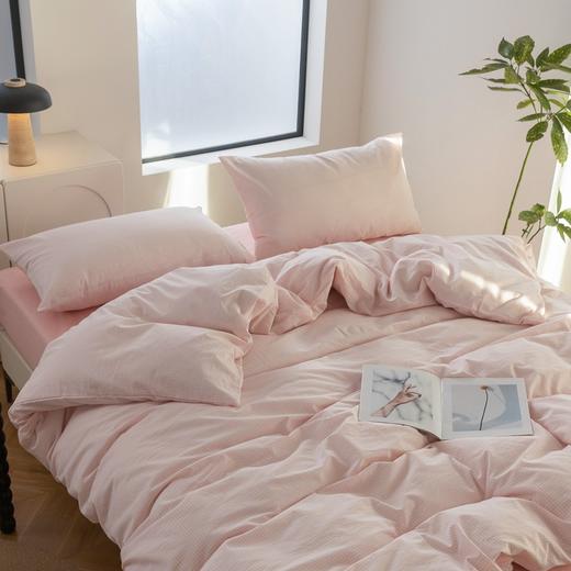 【水洗棉细格纹四件套】纯棉水洗棉四件套细格纹套件简约床上用品格子全棉 商品图5