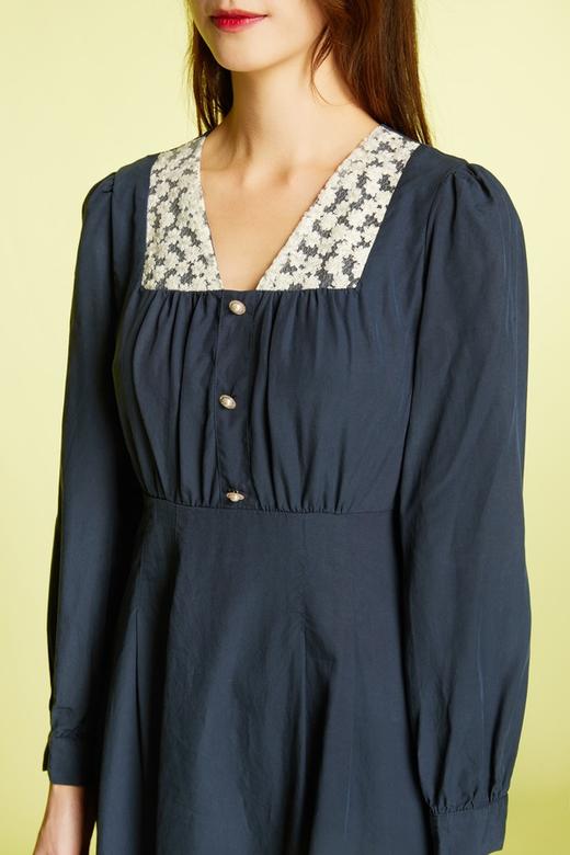 amadella 蕾丝领拼接收腰连衣裙 11371 商品图3