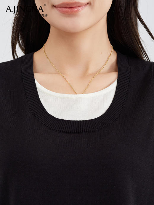 【特价不退换】阿菁娜简约时尚感撞色时髦背心F30C301001 商品图4