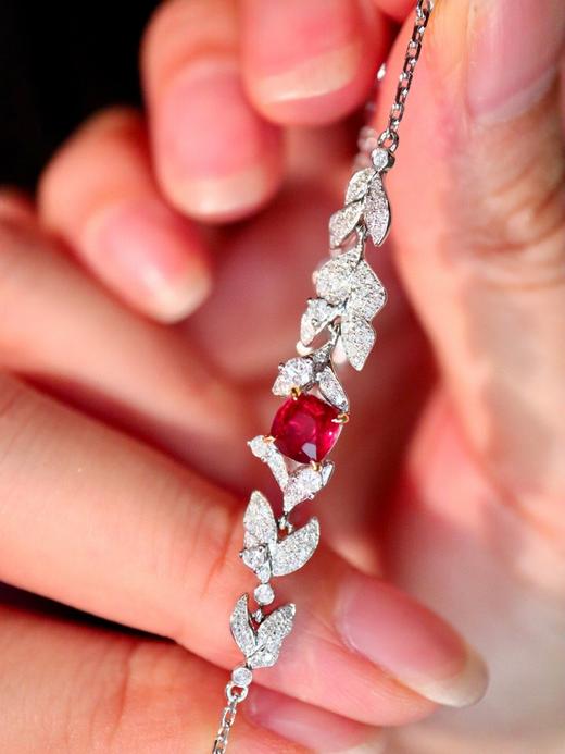 1.01ct刻面红宝石手链 商品图4