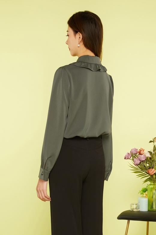 Le Malene 可拆卸荷叶领绑带衬衣 11369 商品图2