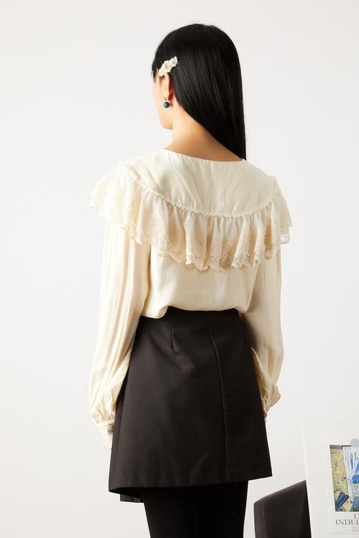 amadella 蕾丝花边拼接娃娃领衬衣 10901 商品图2