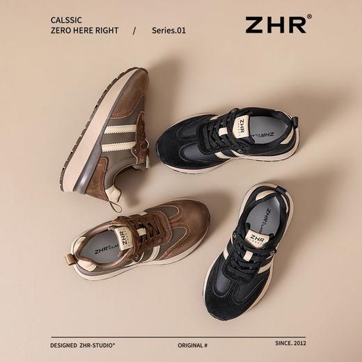 ZHR则则厚底轻便休闲鞋耐磨防滑复古女鞋秋季新款ins百搭运动鞋女 商品图2