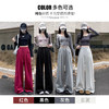 阔腿裤女春秋冬季2025新款高腰显瘦美式运动裤加绒加厚休闲直筒裤 商品缩略图1