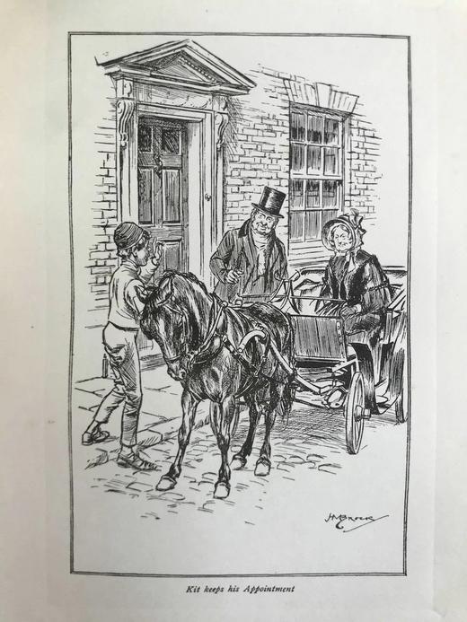 1902年 狄更斯《老古玩店》 H.M.布洛克8幅插图 漆布精装大32开 商品图5