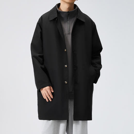 【特大码】【新款DPX】360斤大依优型大码中长款风衣翻领潮流加肥加大码上衣外套休闲男士 商品图1