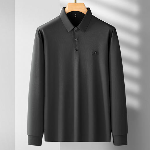 【新款DDS】大依优型大码长袖Polo衫翻领男装加肥加大体恤大号上衣胖子男士肥佬休闲商务 商品图6