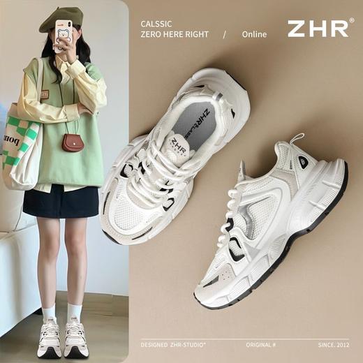 ZHR则则女鞋2025春季新款老爹鞋女增高厚底ins百搭休闲学生运动鞋 商品图5