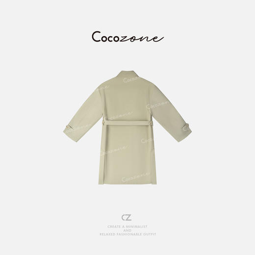 COCO ZONE 100棉春季高级感单排扣长款外套ACD1A0060 商品图1