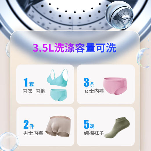 艾德勒滚筒迷你内衣洗衣机小型全自动成人母婴儿童袜子洗烘一体内裤清洗机壁挂桌面两用 壁挂升级新款-洗烘一体 杀菌除螨 商品图4