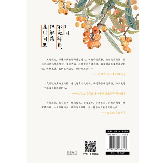 时间不是解药，但解药在时间里 | 史铁生领衔，沈从文、汪曾祺、丰子恺、贾平凹……20位华语文学名家联袂写给你的生命治愈之书！ 商品图3